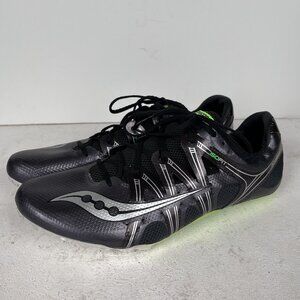 NWOB Saucony Showdown Mens Track Spikes Shoes Men’s 12.5 Grey & Silver